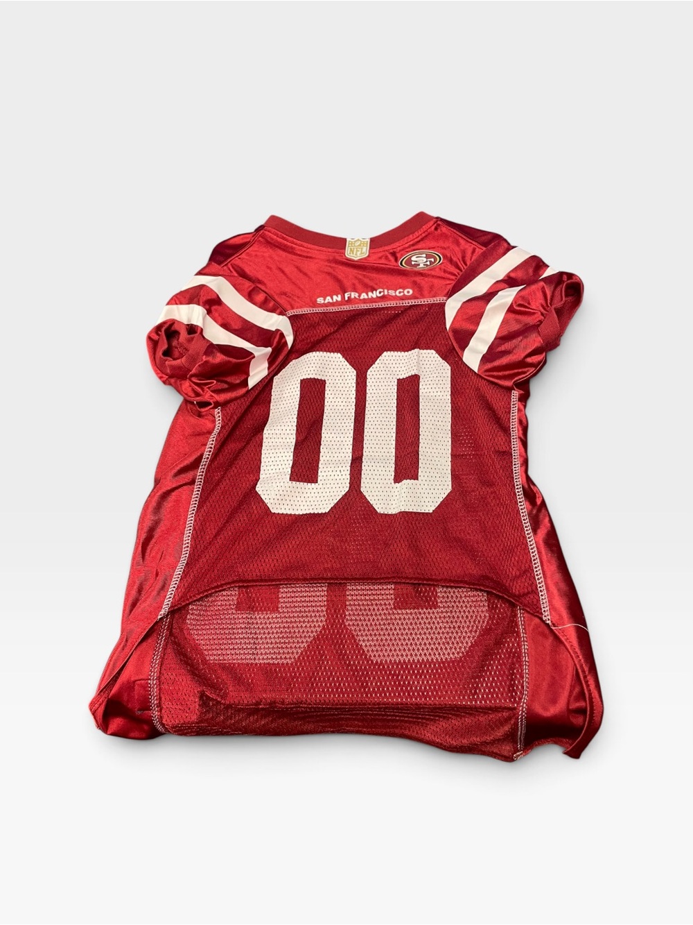 NFL San Francisco 49ers Pet Red Football Jersey with White Accents xl